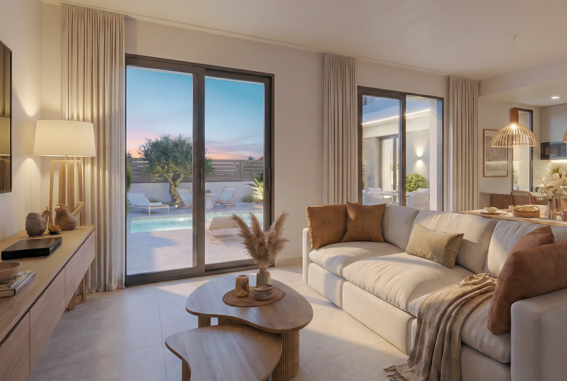 Villa op Hacienda del Alamo_OBVF_woonkamer_avond